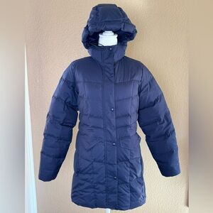 🧥 L.L. Bean DownTek Hooded Puffer Coat – Navy Blue, XS Regular